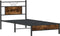 vidaXL - Bedframe - zonder - matras - hout - gerookt - eikenkleurig - 80x200 - cm