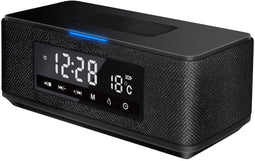 Platinet PMGQ15B - Stereo wekkerradio - FM Bluetooth draadloos opladen - GROOT DISPLAY