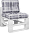 vidaXL Bankkussens pallet 2 st ruitpatroon grijs
