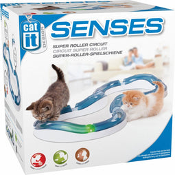 Catit Design Senses - Super Roller Circuit - Jachtspel met lichtgevende bal - Paars
