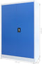vidaXL - Kantoorkast - 90x40x140 - cm - metaal - grijs - en - blauw