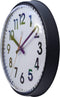 nXt - Wandklok - 26cm - Plastic - Zwart - 'Peter'