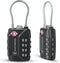 EverNeeds Kofferslot - TSA Slot - 4 Cijferig Hangslot - Zwart (2 stuks)