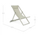 Bizzotto Ligstoel Taylor Breeze - Aluminium & Textileen - Verstelbare rugleuning - Grijs