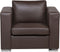 Fauteuil HELSINKI Leer Donkerbruin
