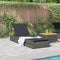 vidaXL - Ligbed - Grijs - 60x200x27 - cm - Poly - Rattan