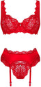 Obsessive - Amor Cherris Driedelige Set - Rood