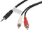 Lanberg CA-MJRC-10CC-0015-BK - 3.5mm naar 2 x RCA Kabel - 1,5 m - Zwart