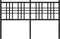 vidaXL - Hoofdbord - 137 - cm - metaal - zwart