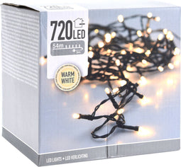 54 meter LEDverlichting / LEDsnoer met 720 LED's warm/wit | voor binnen en buiten