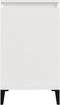 vidaXL - Nachtkastjes - 2 - st - 40x35x70 - cm - bewerkt - hout - hoogglans - wit