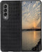 Lunso - Geschikt voor Samsung Galaxy Z Fold4 - Croco patroon cover hoes - Zwart
