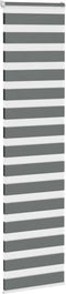 vidaXL - Zebra - rolgordijn - 55x200 - cm - stofbreedte - 50,9 - cm - donkergrijs