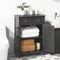 SoBuy FRG238-DG - Badkamermeubel - 1 lade 2 deuren - Donkergrijs MDF 60cm