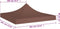 vidaXL - Partytentdak 270 g/m² - 3x3 m UV- en waterbestendig - bruin