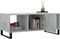 vidaXL - Salontafel - 102x50x40 - cm - bewerkt - hout - betongrijs