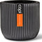 Capi Europe - Bloempot bol Groove Anthracite & Ivory - 8x6 - Antraciet - Opening Ø5.6 - Bloempot voor binnen - 5 jaar garantie - BGVZ131