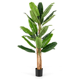 Coast Kunstmatige Bananenboom met 27 Grote Bladeren - 195 cm