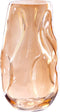 QUVIO Vaas - Bloemenvaas - Gekreukt design - Beige