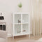vidaXL - Dressoir - 75x35x105 - cm - staal - en - glas - wit
