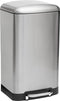 5Five Prullenbak/pedaalemmer - zilver - metaal - 30 liter - 34 x 32 x 61 cm - keuken