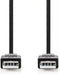 Nedis CCGP60000BK20 - USB A naar USB A kabel - 200cm - Zwart