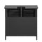 SoBuy FRG238-DG - Badkamermeubel - 1 lade 2 deuren - Donkergrijs MDF 60cm