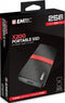 Emtec X200 - mSATA SSD 256GB - USB-C 3.1 Gen 1 - Zwart