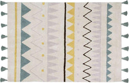 Lorena Canals - Vloerkleed Azteca - 120 x160 cm - Vintage Blue