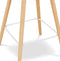 Alterego Mini Tatsu - Witte Barkruk - Natuurlijke Houten Poten - 48x46x89cm