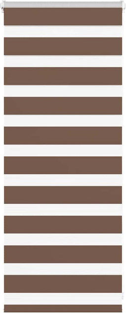 vidaXL - Zebra - rolgordijn - 65x100 - cm - stofbreedte - 60,9 - cm - polyester - bruin