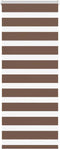 vidaXL - Zebra - rolgordijn - 65x100 - cm - stofbreedte - 60,9 - cm - polyester - bruin