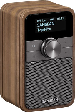 Sangean DDR-8 compacte houten DAB+ en FM radio met Bluetooth ontvangst, Vintage Walnut