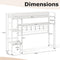 Coast Bureau Rek - 94 × 25 × 74 cm - 4 Niveaus - Metalen Rasterpaneel + 6 Haakjes - Wit