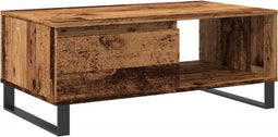 vidaXL - Salontafel - 90x50x36,5 - cm - bewerkt - hout - oud - houtkleurig