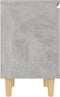 vidaXL - Nachtkastje - met - massief - houten - poten - 40x30x50 - cm - betongrijs