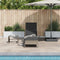 vidaXL - Ligbed - met - Kussen - Grijs - Poly - Rattan