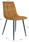 House Nordic Middelfart Eetkamerstoel Velvet Geel - Set van 2