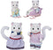 Sylvanian Families 5814 - Familie sneeuwluipaard - 4 fluweelzachte figuren (4 stuks)