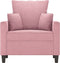 Fauteuil 60 cm fluweel roze