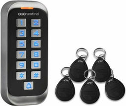 SCS SENTINEL Codeertoetsenbord - SCS-coderingstoetsenbord met 12V-badges - Waterbestendig IP68 - Zwart (5 stuks)