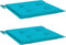 vidaXL - Tuinstoelkussens - 2 - st - 40x40x4 - cm - stof - turquoise
