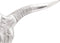 vidaXL - Muurbevestigde - Stierenkop - Zilver - 49x10x36 - cm - Aluminium