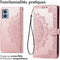 iMoshion Hoesje Geschikt voor Motorola Moto E22 Hoesje Met Pasjeshouder - iMoshion Mandala Bookcase - Rosé Goud