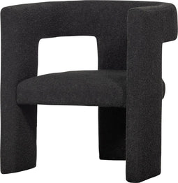 WOOOD Tiwa Fauteuil - Bouclé - Donkergrijs - 70x64x64