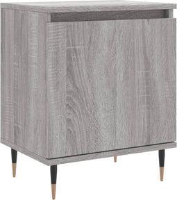 vidaXL - Nachtkastje - 40x30x50 - cm - bewerkt - hout - grijs - sonoma - eikenkleurig