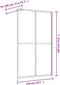 vidaXL - Inloopdouchewand - transparant - 118x195 - cm - ESG-glas - rood