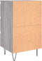 vidaXL - Nachtkastje - 40x35x69 - cm - bewerkt - hout - grijs - sonoma - eikenkleurig