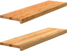 vidaXL - Vensterbanken - 2 - st - 90x30x2 - cm - massief - eikenhout - lichtbruin
