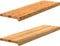 vidaXL - Vensterbanken - 2 - st - 90x30x2 - cm - massief - eikenhout - lichtbruin